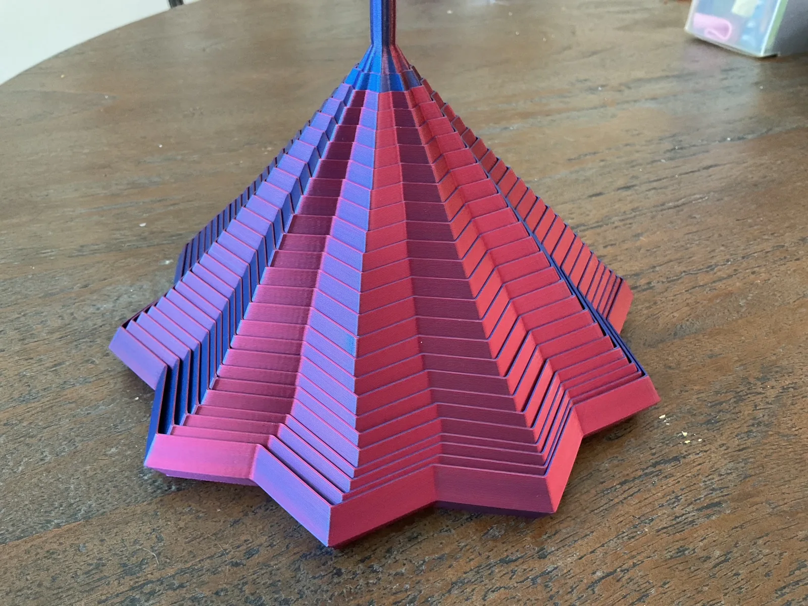 Fidget Star stretched upward into a tall layered pyramid